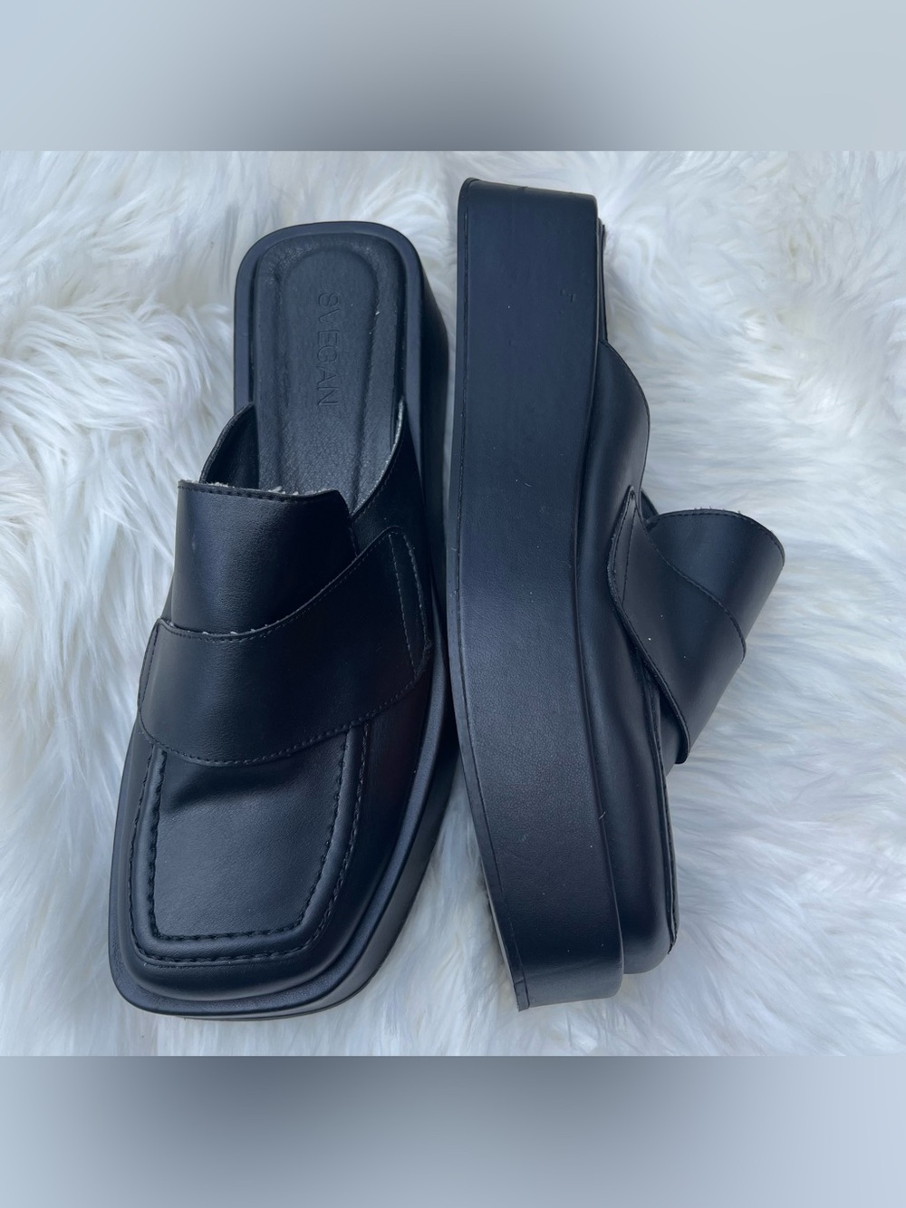 Svegan Tempera Vegan Leather Mule Loafers - Picture 3 of 11